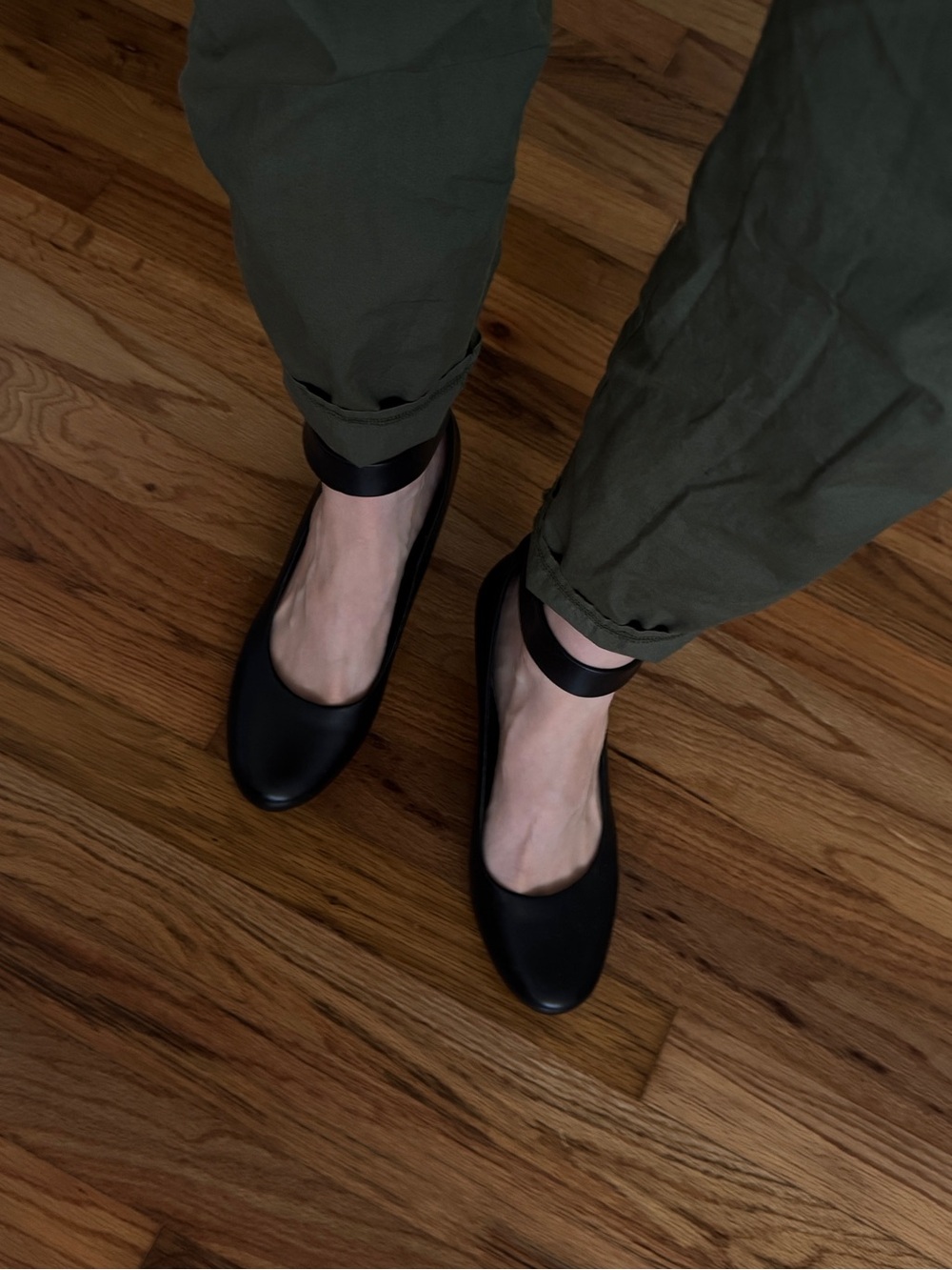 ankle strap leather wedge